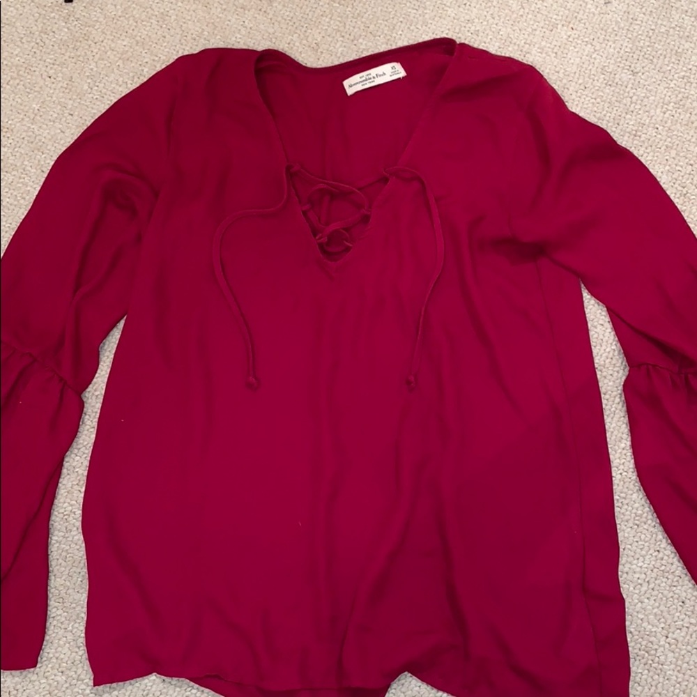 Maroon Chiffon Blouse